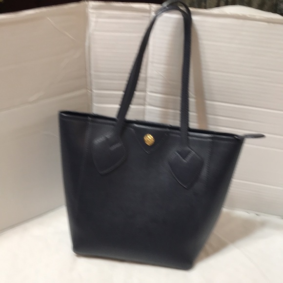 Anne Klein PU satchel with top zipper and inner pocket - Picture 3 of 6